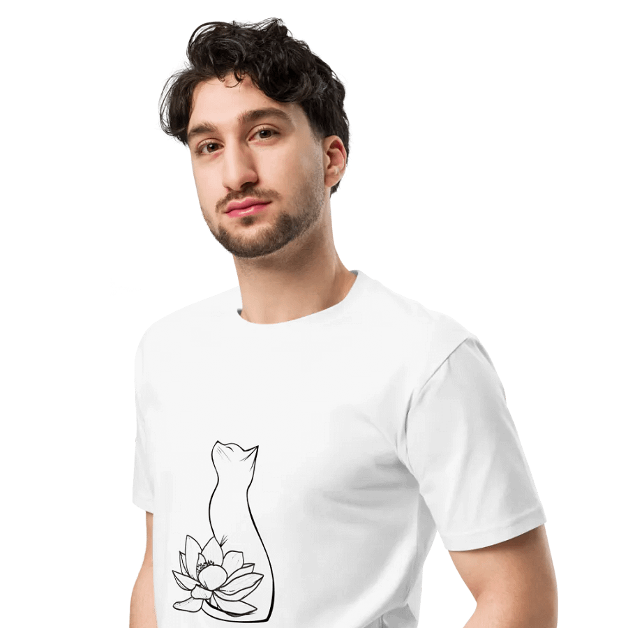 Water Lily Cat Supreme Comfort Crew Neck T-Shirt product image (4)