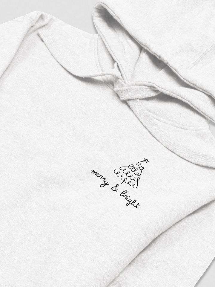 Embroidered Christmas Unisex Hoodie | merry & bright product image (2)