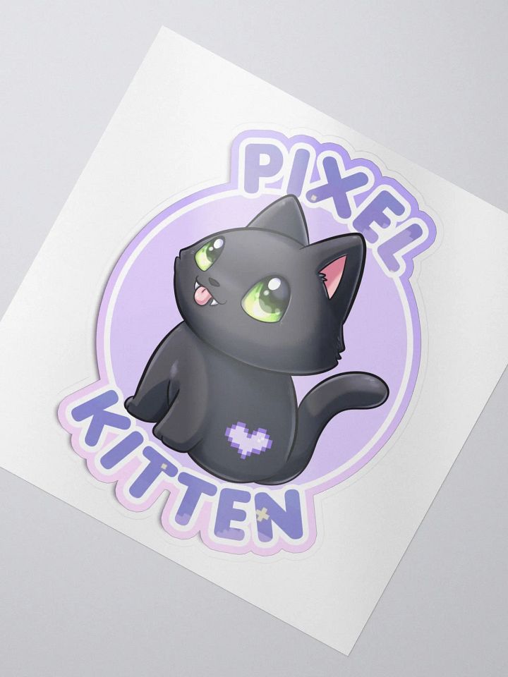 Pixel Kitten Kitty Logo Sticker product image (2)