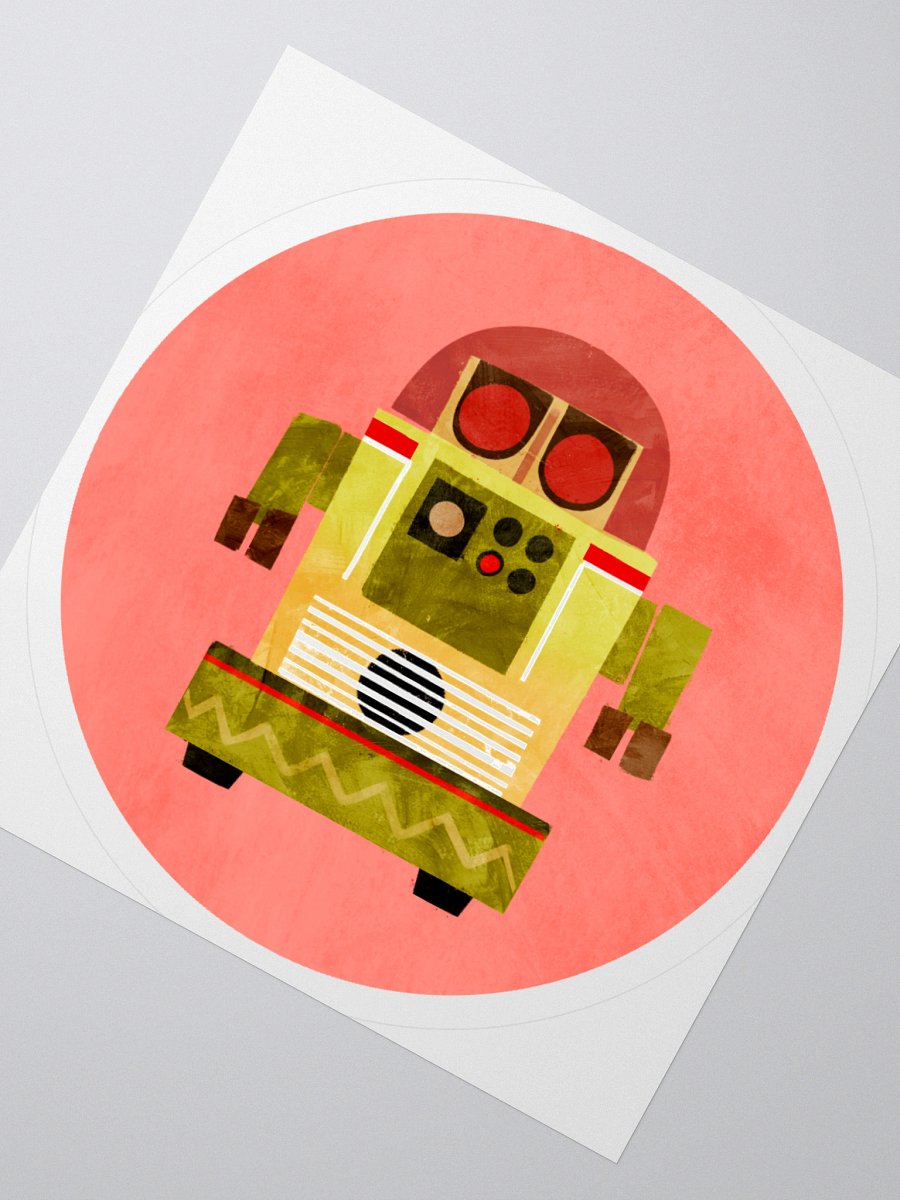 Roller-Egg the Atomic Robot - Round Stickers product image (3)