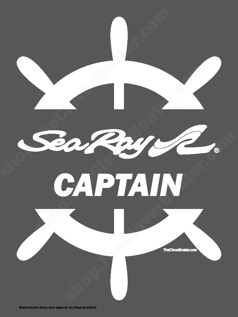 SeaRay Captain - T-Shirt - Dark Shirt w/White Logo product image (2)