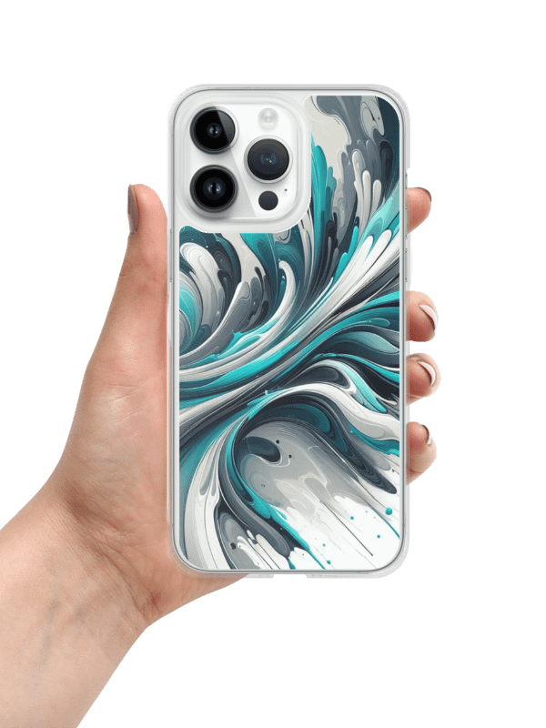 Swirling Waves MagSafe® iPhone® Clear Case | AI Design product image (1)