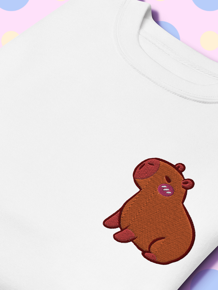 Cute Capybara Embroidered Premium Sweatshirt product image (1)