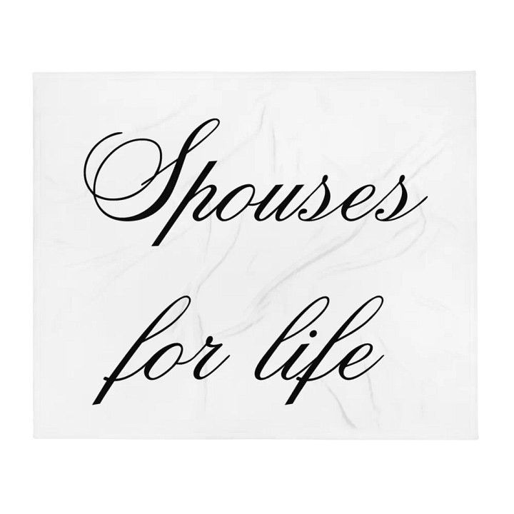 Throw - Spouses for Life - on White product image (2)
