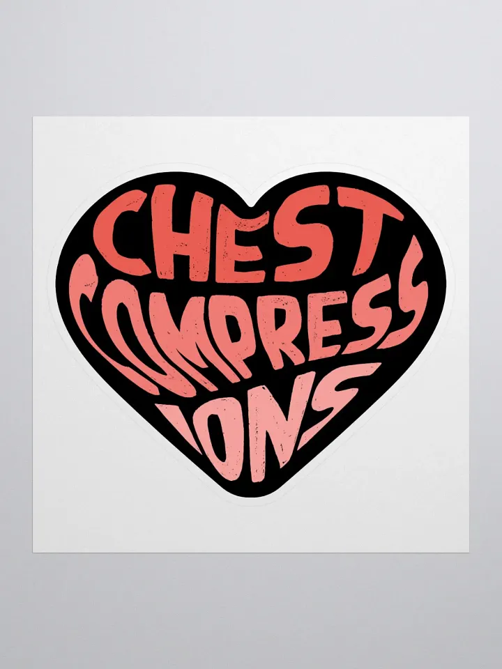 Chest Compressions Sticker (Black) product image (9)