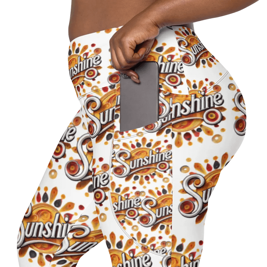 Retro Sunshine Crossover Leggings with UPF 50+ Sun Protection product image (9)