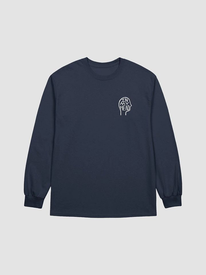 In My Head (sm. white design) printed cotton long sleeve product image (2)