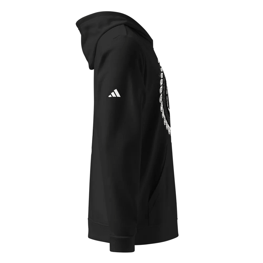 Monochrome Floral Jellyfish Fleece Hoodie product image (4)