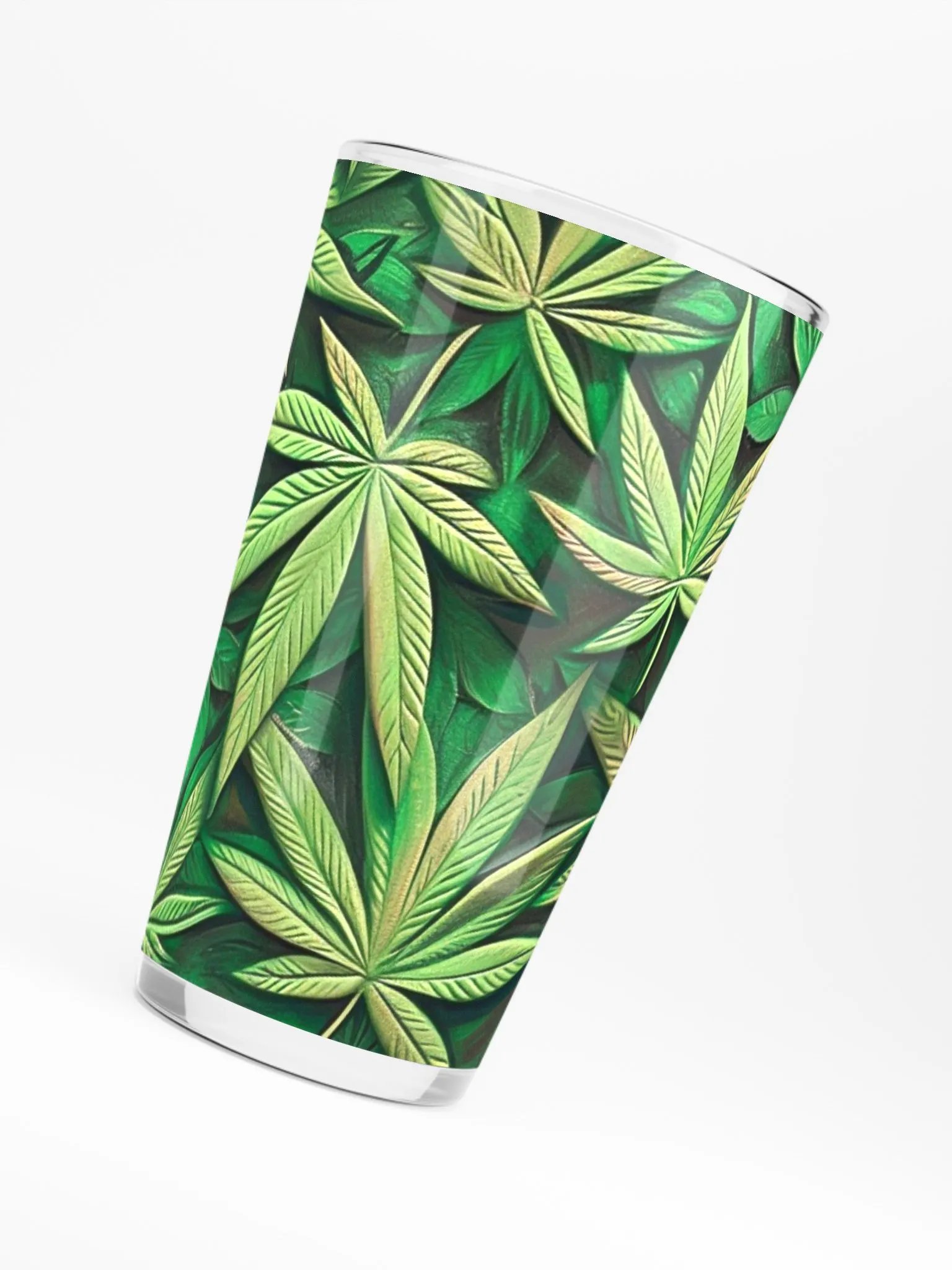 Cannabis Marijuana Leaf Design 16 oz Shaker Glass product image (9)