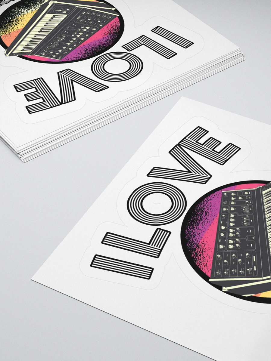 I Love Synthesizers Funny Sticker product image (4)