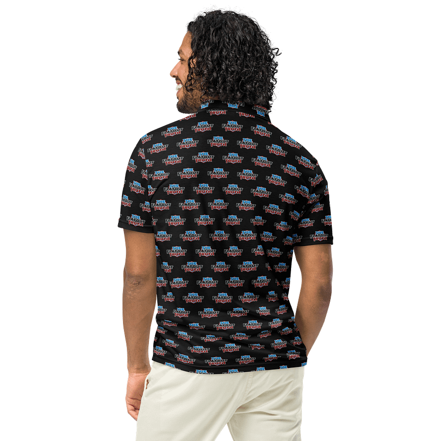 TFOT SlimFit Red HexaFusion Black Polo Shirt product image (8)