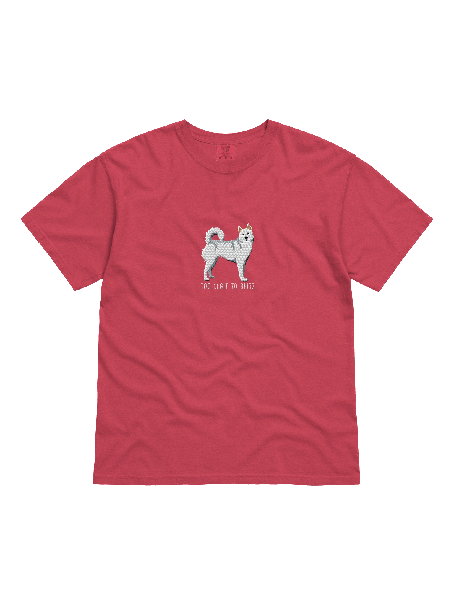 Too Legit to Spitz T-Shirt(Embroidered) of a Siberian Husky(White) product image (41)