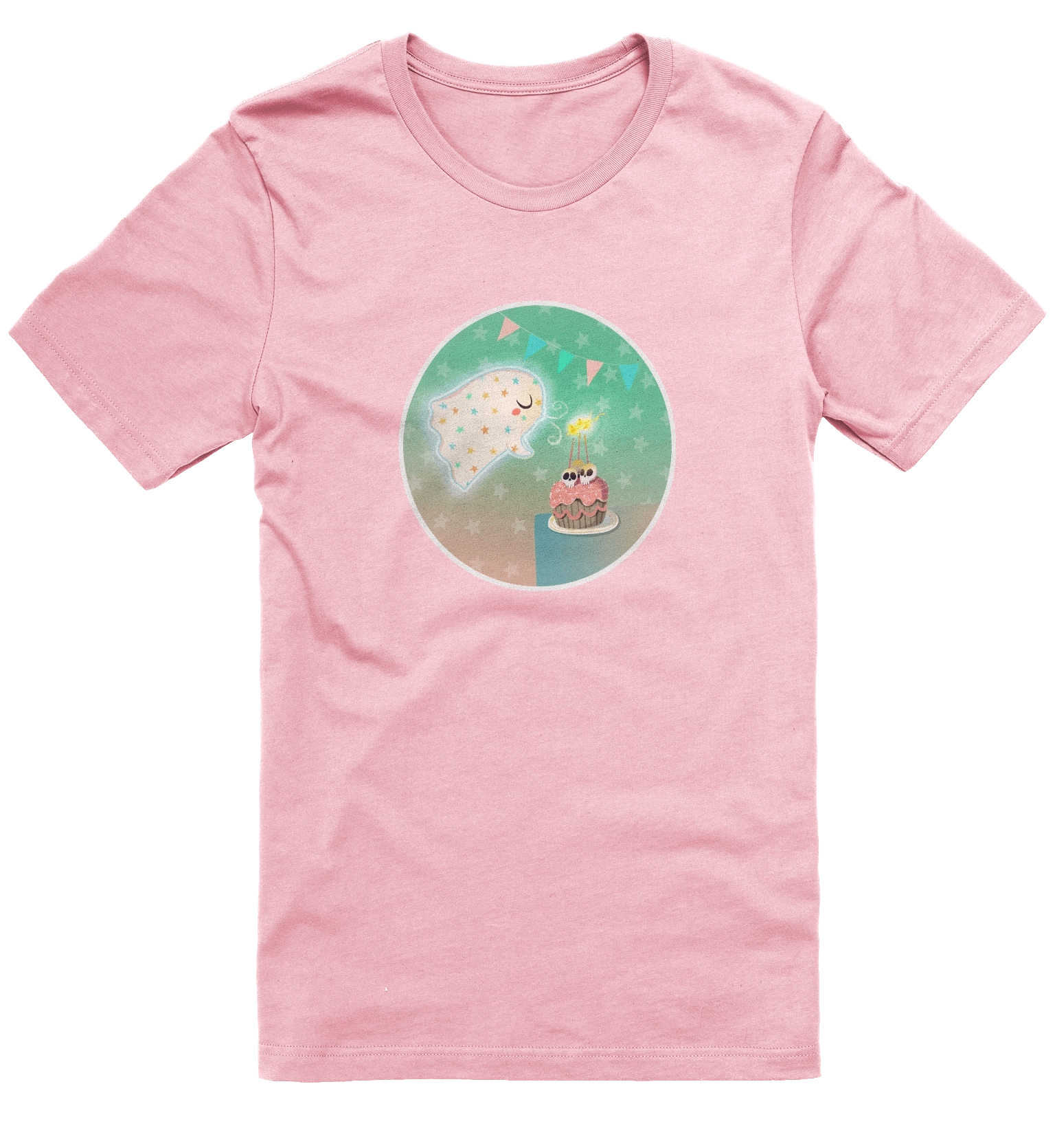 Pastel Little Ghost Birthday Cake - T-Shirt product image (1)