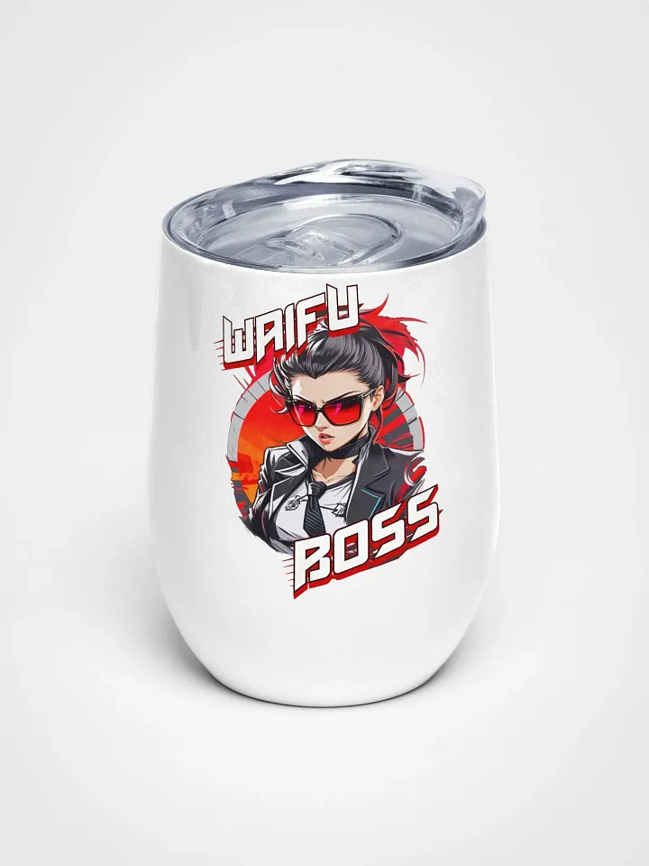 Waifu Boss v1 - Wine Tumbler Cup - 12 oz - High-Grade Stainless Steel product image (1)