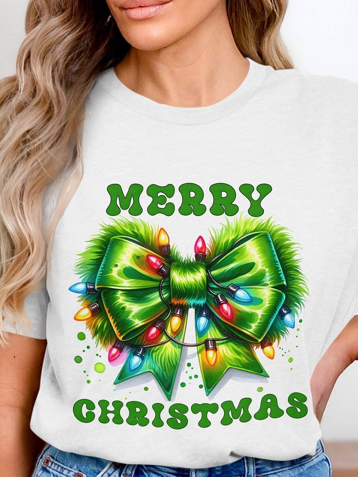 Furry Holiday Christmas Bow Graphic Tee product image (82)