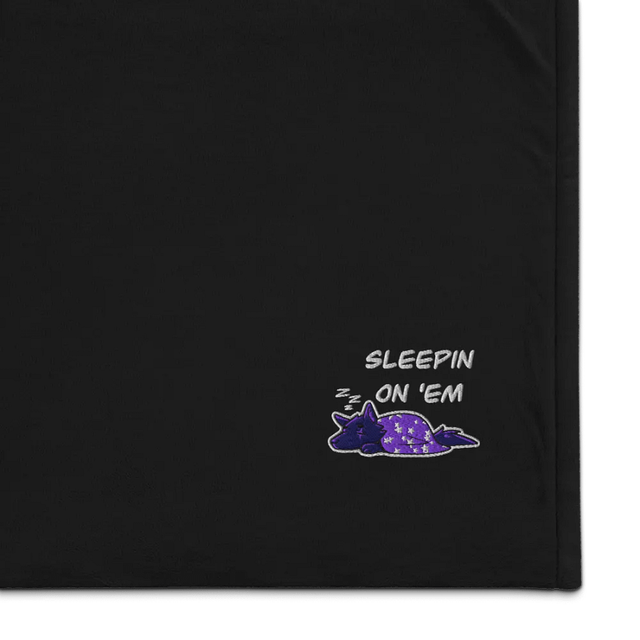 The Wolf's "Sleepin On 'Em" Embroidered Premium Sherpa Blanket product image (1)