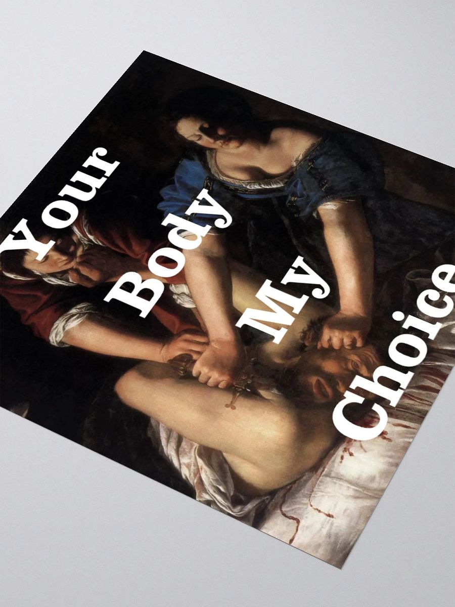 Judith Slaying Your Body My Choice Sticker product image (3)