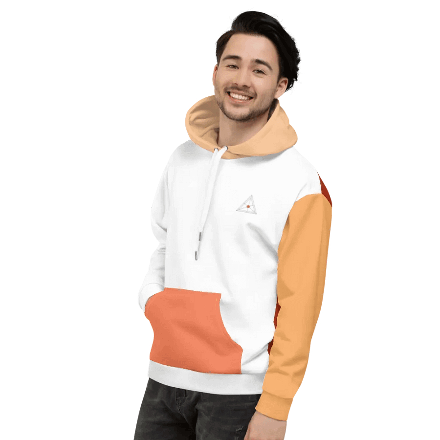 hoodie toasted peach and white product image (8)
