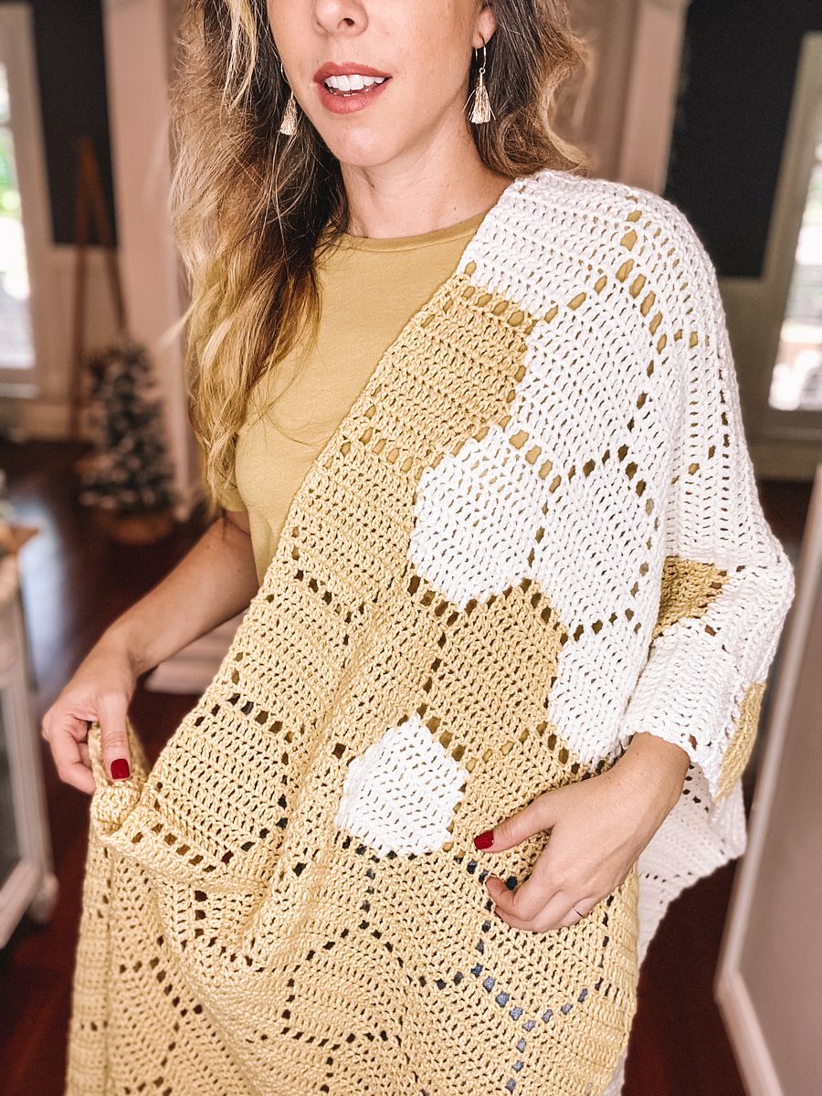 Modern Honeycomb Crochet Shawl Video Tutorial product image (6)