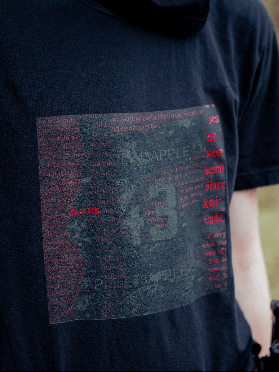 "43" Red & Multicam Black Graphic T-Shirt product image (3)