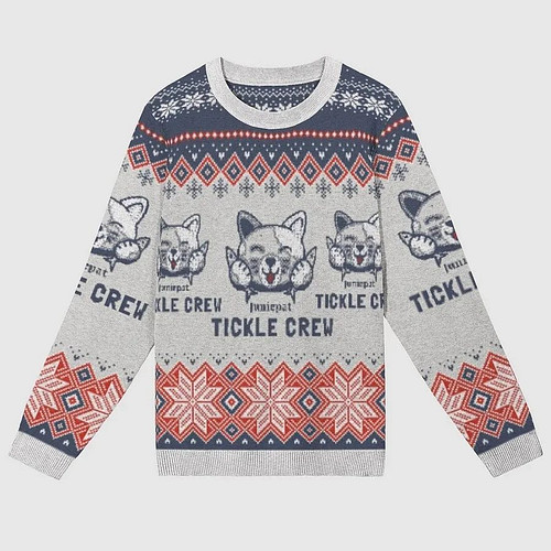 Looking for a gift this holiday season? The Tickle Crew knit sweater will keep you warm and tickly! 😸 Available now on our sh...