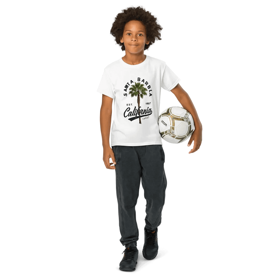 Santa Barbara Palm Tree Youth Sports Tee product image (8)