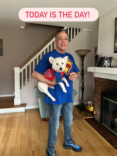 I’m so excited! You already know it’s more than just a movie for me!! I can’t wait! Harley is my “Krypto” for the day! ❤️