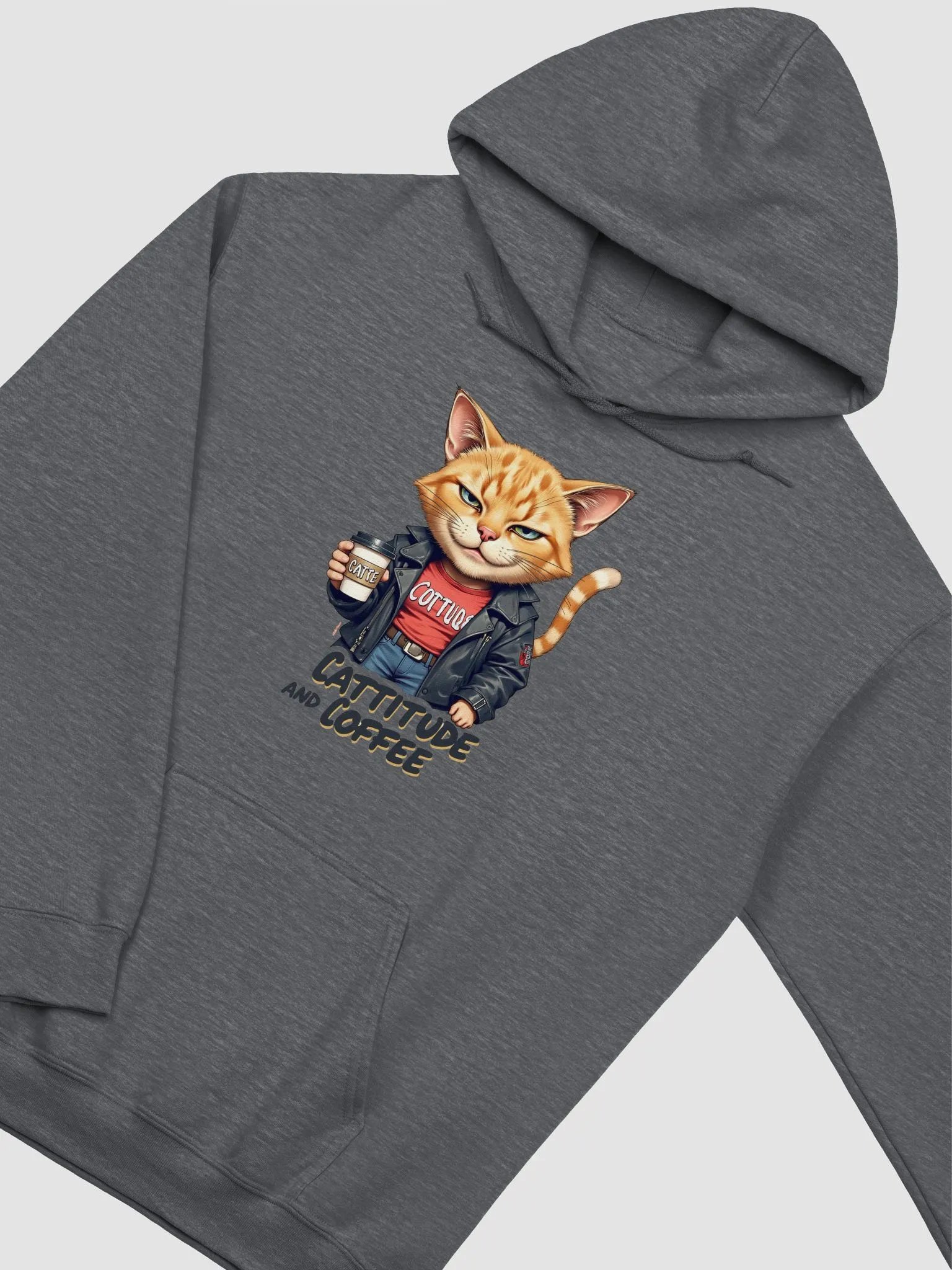 Cattitude and Coffee Hoodie product image (18)