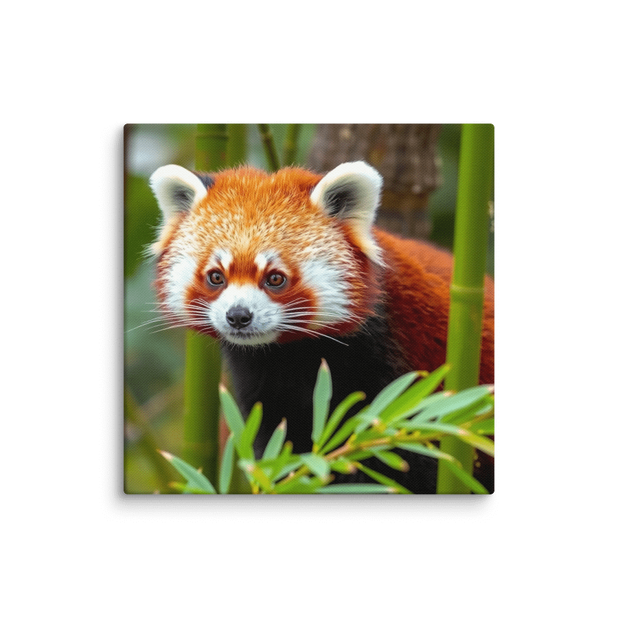 2. Watchful Eyes – Red Panda Wall Art in Bamboo Leaves product image (1)