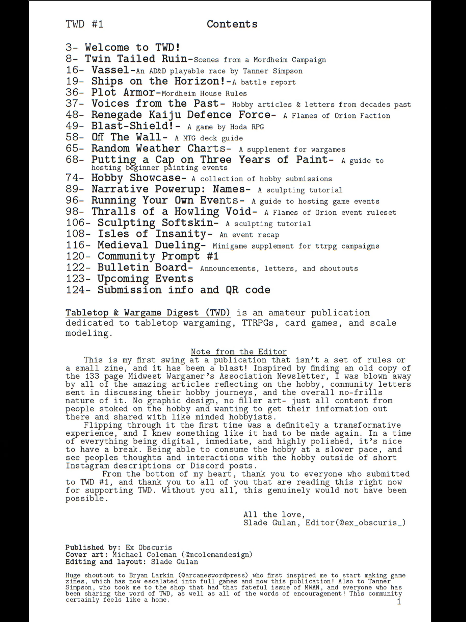 Tabletop & Wargame Digest Issue #1 product image (2)