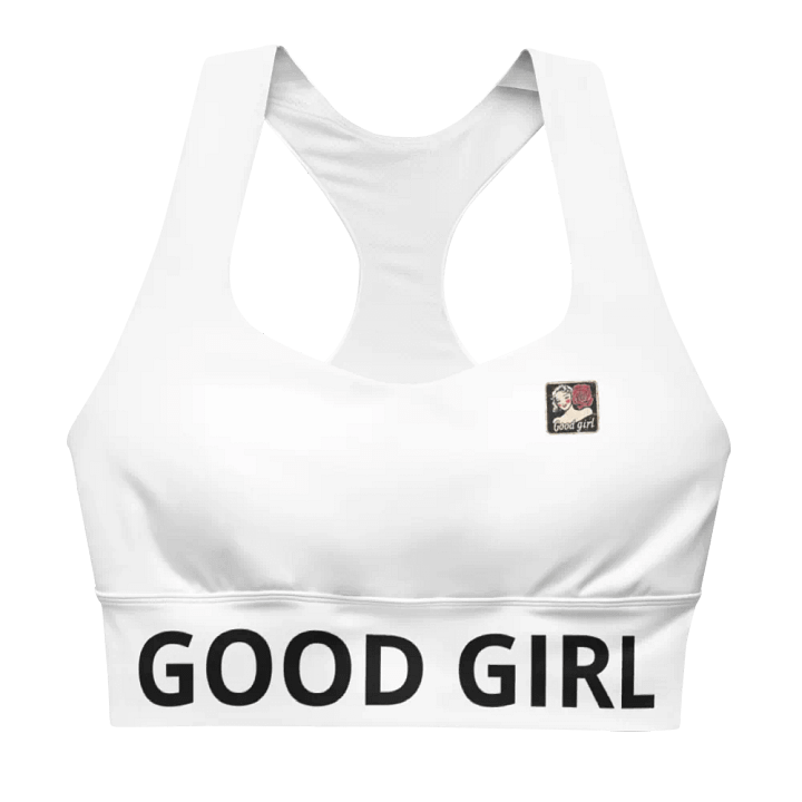 Midnight Black Allure: Recycled Longline Sports Bra product image (1)