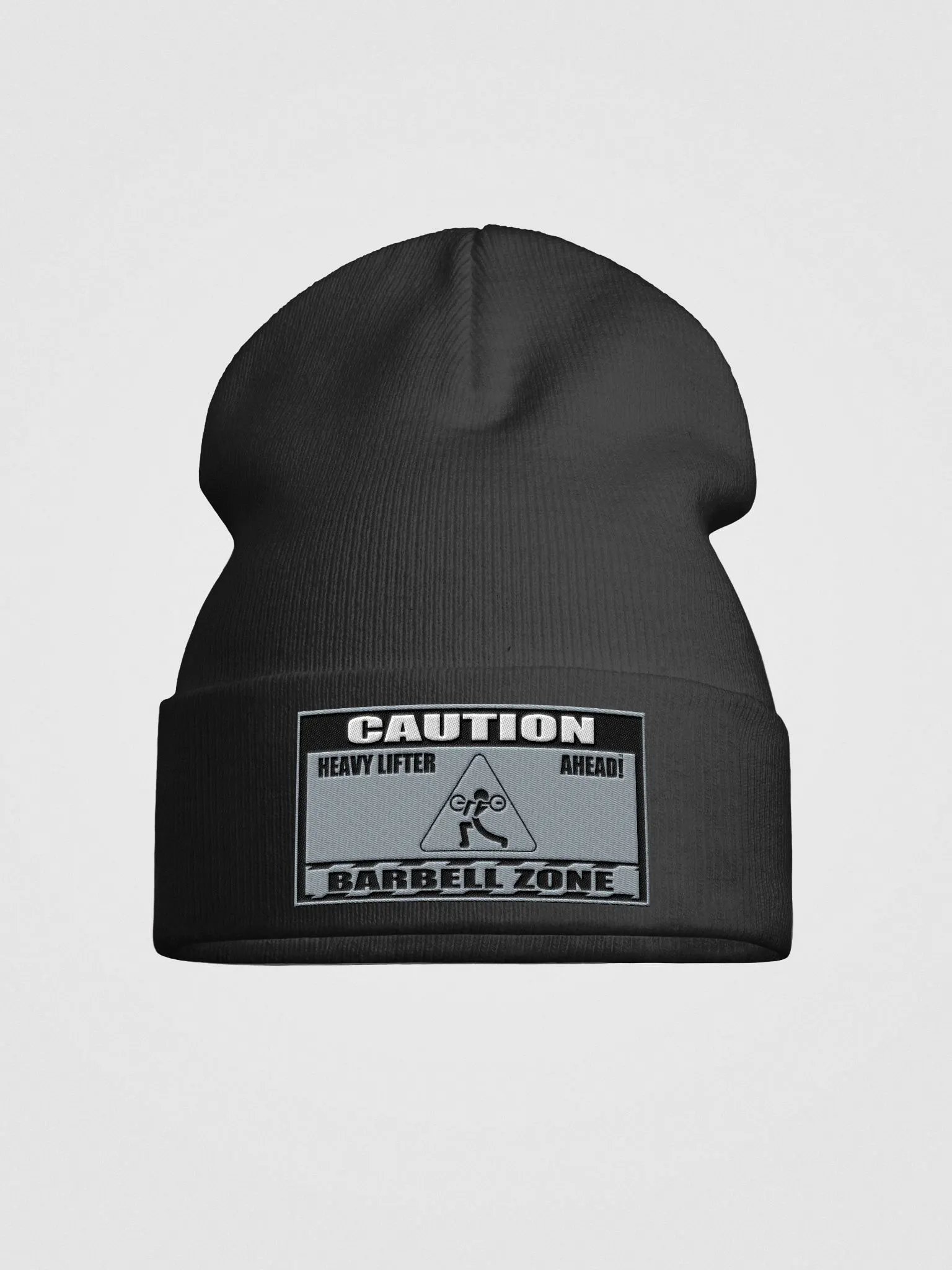Caution Heavy Lifting Ahead Embroidered Beanie product image (1)