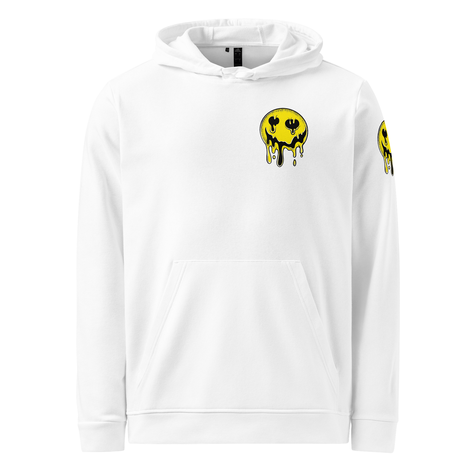 Melting Smiley Fleece Hoodie White product image (4)