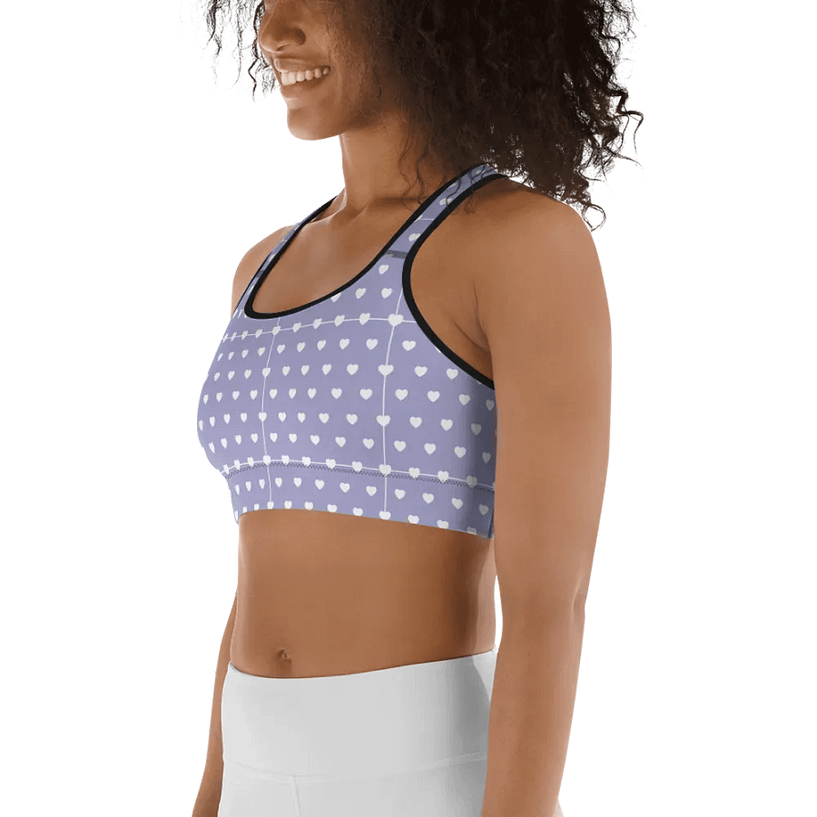 Pastel Heart Seamless Pattern Sports Bra - V14 product image (4)