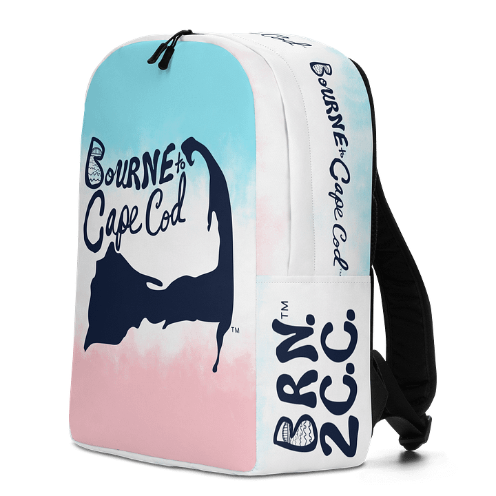 BOURNE to Cape Cod™ | Backpack | BRN.2C.C.™ | Coastal Carryall | Minimalist Style, Maximum Vibes | Navy Blue on Patriotic Pastels🎒🌊 product image (2)