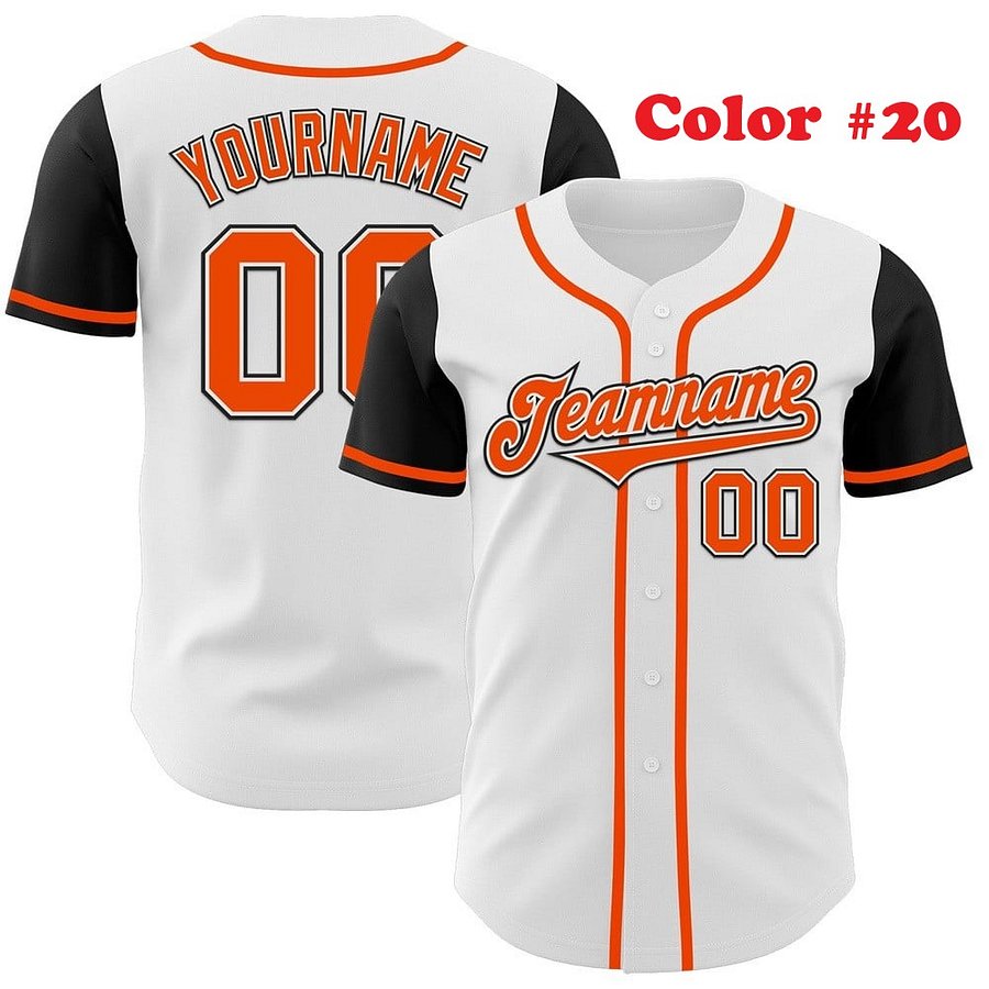 Authentic Baseball Jersey, Custom Baseball Jersey, Personalized Sport Jersey, Straight Lines 1 Color Body and Sleeve Color product image (6)