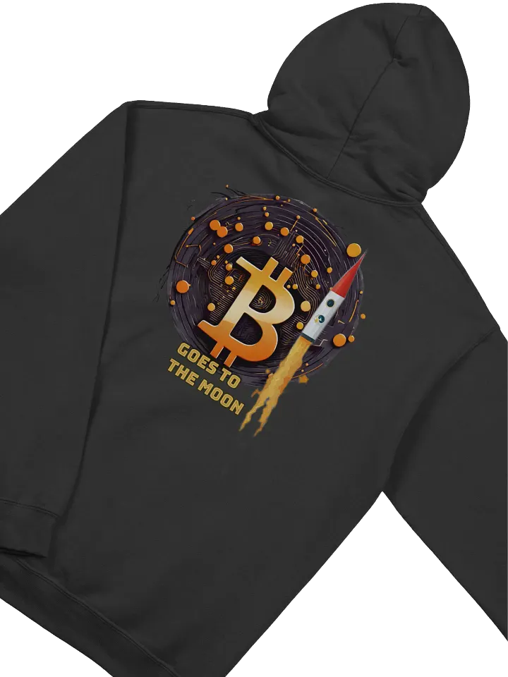 Golden Bitcoin To The Moon Hoodie, Trendy Crypto Sweatshirt, Perfect Gift for Bitcoin Lovers product image (2)