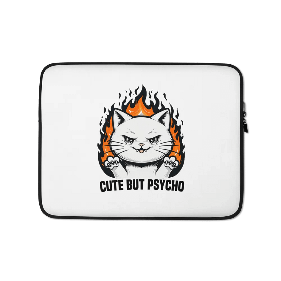 cute but psycho laptop case product image (1)