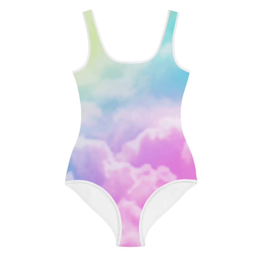 Blur cloud rainbow Design Youth One Piece Swimsuit - V7 product image (1)