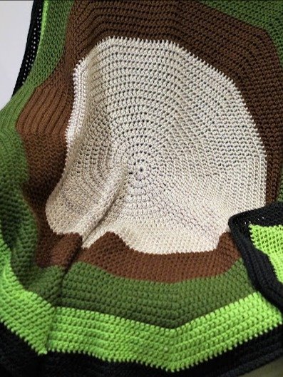 Double crochet round blanket pdf pattern product image (2)
