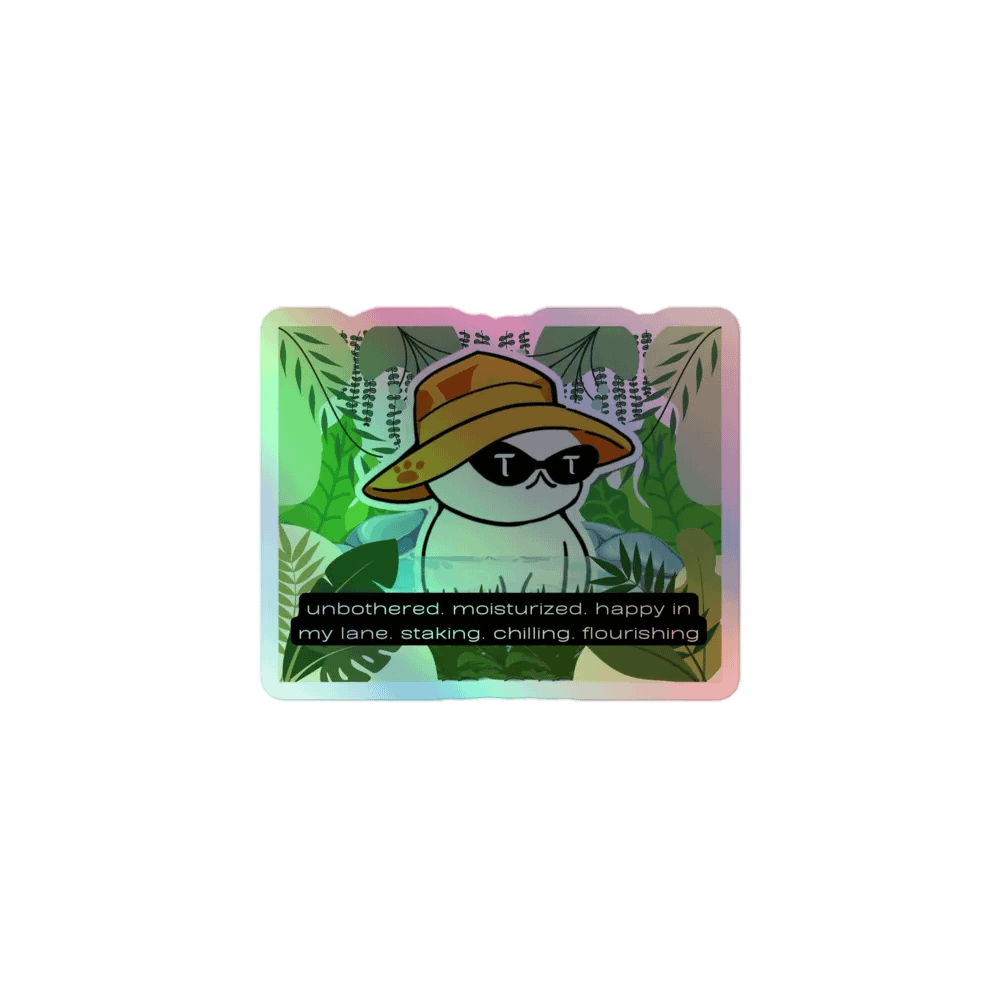 Unbothered Holographic Sticker product image (1)