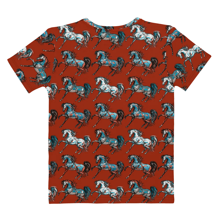 Prancing Garnet Arabian Lady's Tee Shirt product image (8)