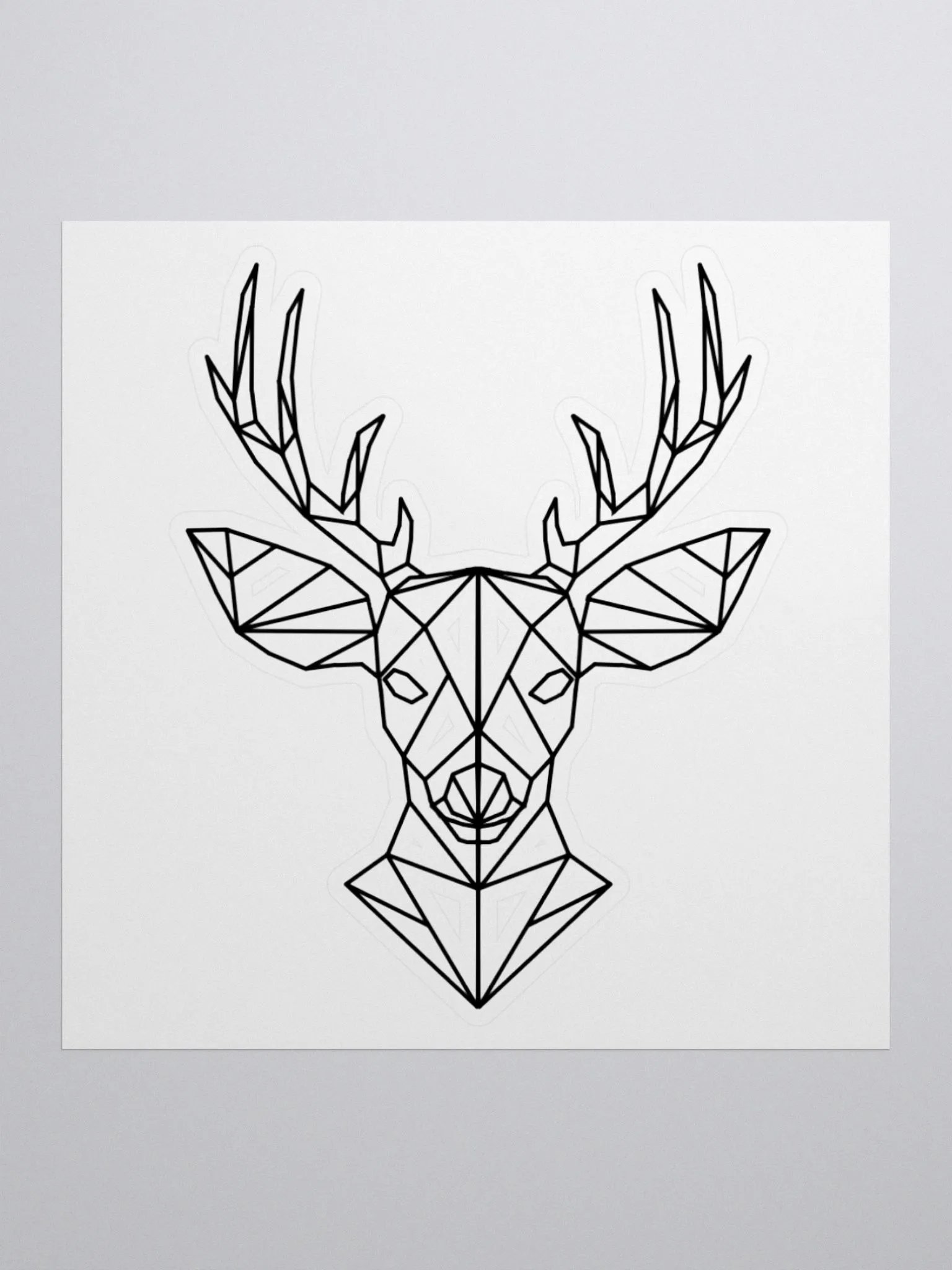 Fractal Deer Kiss-Cut Sticker product image (1)