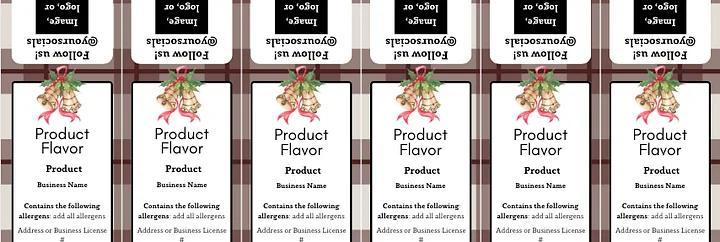 Spiced Plaid Label Template Bundle product image (2)