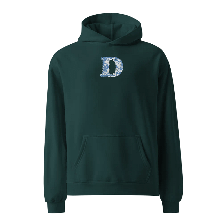 Initial Letter Of Name "D" is Embroidered Unisex Oversized Hoodie product image (1)