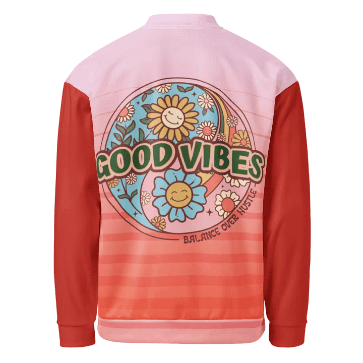 Vibrant Gradient Stripes Good Vibes Jacket product image (1)