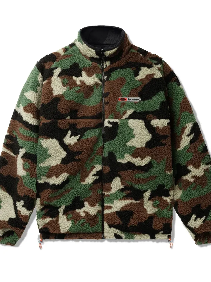 Forest Green Camo Sherpa Jacket product image (1)