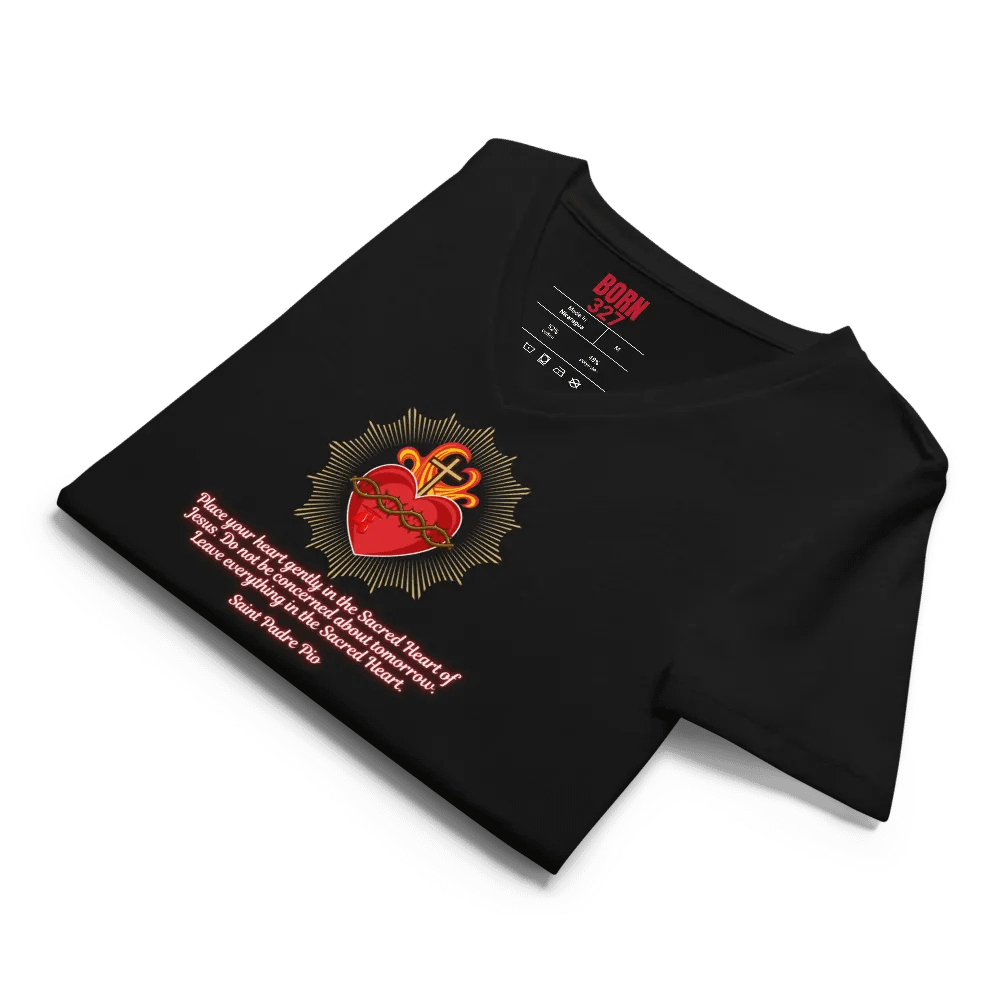 Sacred Heart of Jesus Relaxed V-Neck Tee product image (8)