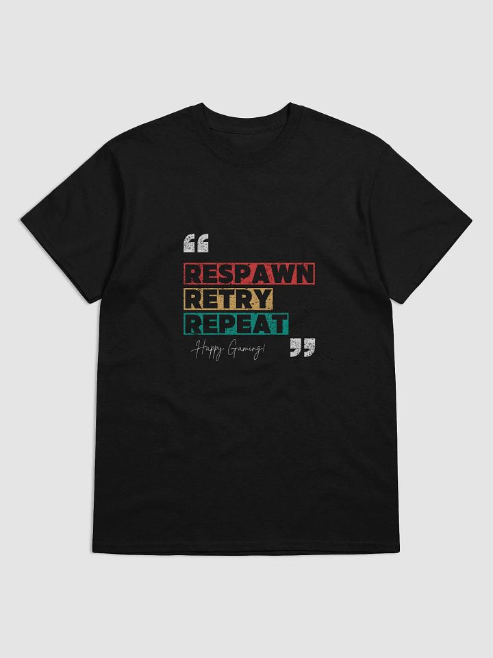 Respawn Retry Repeat Distressed Gaming T-Shirt product image (1)