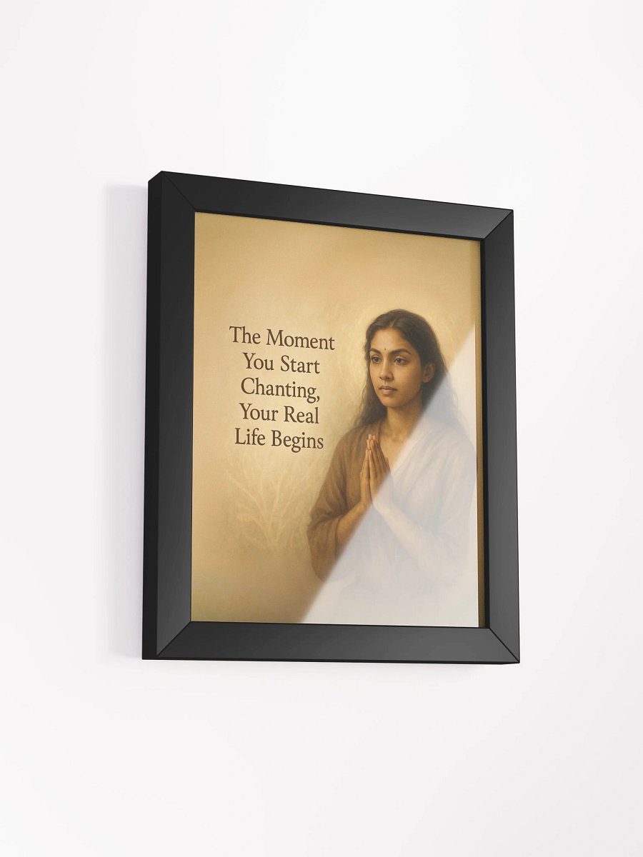 Chanting Awakens Life – Nichiren Buddhism Poster with Meditative Portrait product image (24)